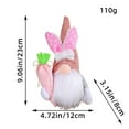 thumbnail image 2 of Musatteng Easter Bunny Plush Decor with Bow Tie - Soft Holiday Table Centerpiece for Kids 3+, Hypoallergenic Spring Home & Gift Basket Accent, 2 of 8