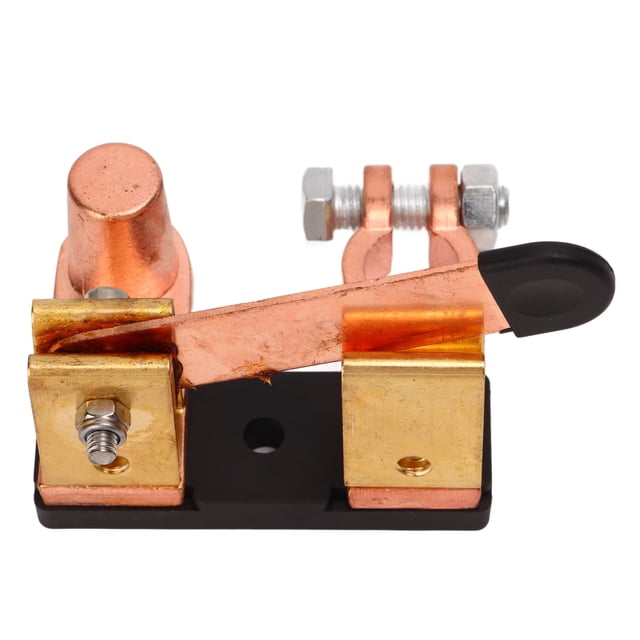 Negative Battery Disconnect Switch, 750A Instantaneous Solid Brass Wearproof Battery Shut Off Switch Rustproof For Car Vehicle RV ATV Boat
