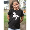 thumbnail image 3 of Tstars Girls' Love Horses T-Shirt - Ideal Horse Lover's Gift - Youth Size - XL, Black, 3 of 6