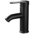 thumbnail image 1 of Grifo de lavabo moderno negro con manguera flexible incluida, agua fría y caliente, 1 of 4