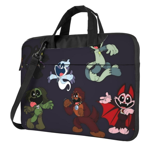 Zufioo Smiling Critters for Laptop Bag, Zippered Computer Shoulder Bag Messenger Bag Briefcase, Suitable for School, Work, Travel