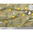thumbnail image 2 of Soimoi Georgette Viscose Fabric Haunted House,Pumpkin & Ghost Halloween Fabric Prints by Yard 42 Inch Wide, 2 of 3
