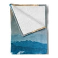 thumbnail image 2 of Appalachian Soft Flannel Fleece Throw Blanket, Panorama Vista Wild Nature Photo of Fog in the Roan Highlands, Cozy Plush for Indoor and Outdoor Use, 50" x 60", Tan Sea Blue, by Ambesonne, 2 of 5