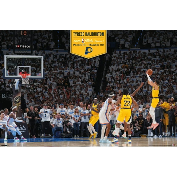 NBA Indiana Pacers - Tyrese Haliburton The Shot 25 Wall Poster, 22.375" x 34"