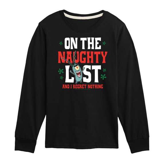 SpongeBob SquarePants - Plankton Naughty List - Toddler And Youth Long Sleeve Graphic T-Shirt