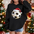thumbnail image 2 of Lorytime Christmas Girls Sweatshirts for Kids Girls Boys Santa Hat Hoodies Long Sleeve Tops Drop Shoulder Pullover, 2 of 4