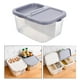 thumbnail image 5 of Contenedor de arroz de 10 litros, organizador de cocina para despensa con tapas selladas, grano para Gris, 5 of 9