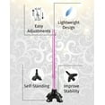 thumbnail image 4 of Pink Adjustable Cane for Women - Lightweight & Sturdy Offset Walking Stick - w/Quadruple Tip - Mobility Aid for Elderly, Seniors, 4 of 5