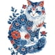 thumbnail image 1 of Pintura de diamante 5D DIY Kit de taladro de forma especial parcial decoración de gato de flor 30x40cm, 1 of 9