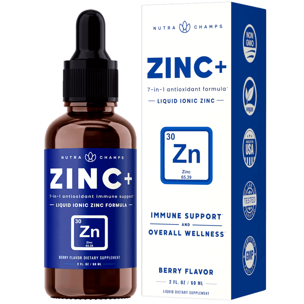 Buy NutraChamps Organic Zinc Liquid Supplement 7in1 Immune Support