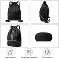 thumbnail image 2 of Waterproof Drawstring Backpack Gym Bag: Sports Gym Backpack with Wet and Dry Separation Bag & Shoe Compartment, Draw String Back Bag for Men Women, 2 of 7