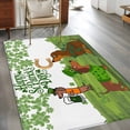 thumbnail image 2 of Kitchen Mats for Floor 3x5 Ft, St. Patrick's Day Non Slip Area Rugs for Kitchen Bedroom Entryway, Green Lucky Clovers Dog Washable Carpet Runner Rug Floor Mats for Bedroom Home Decor, 2 of 8