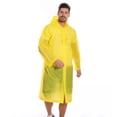 thumbnail image 5 of Opolski Reusable Portable Unisex Waterproof Thick Hooded Buttons Outdoor Raincoat Poncho,Blue, 5 of 8