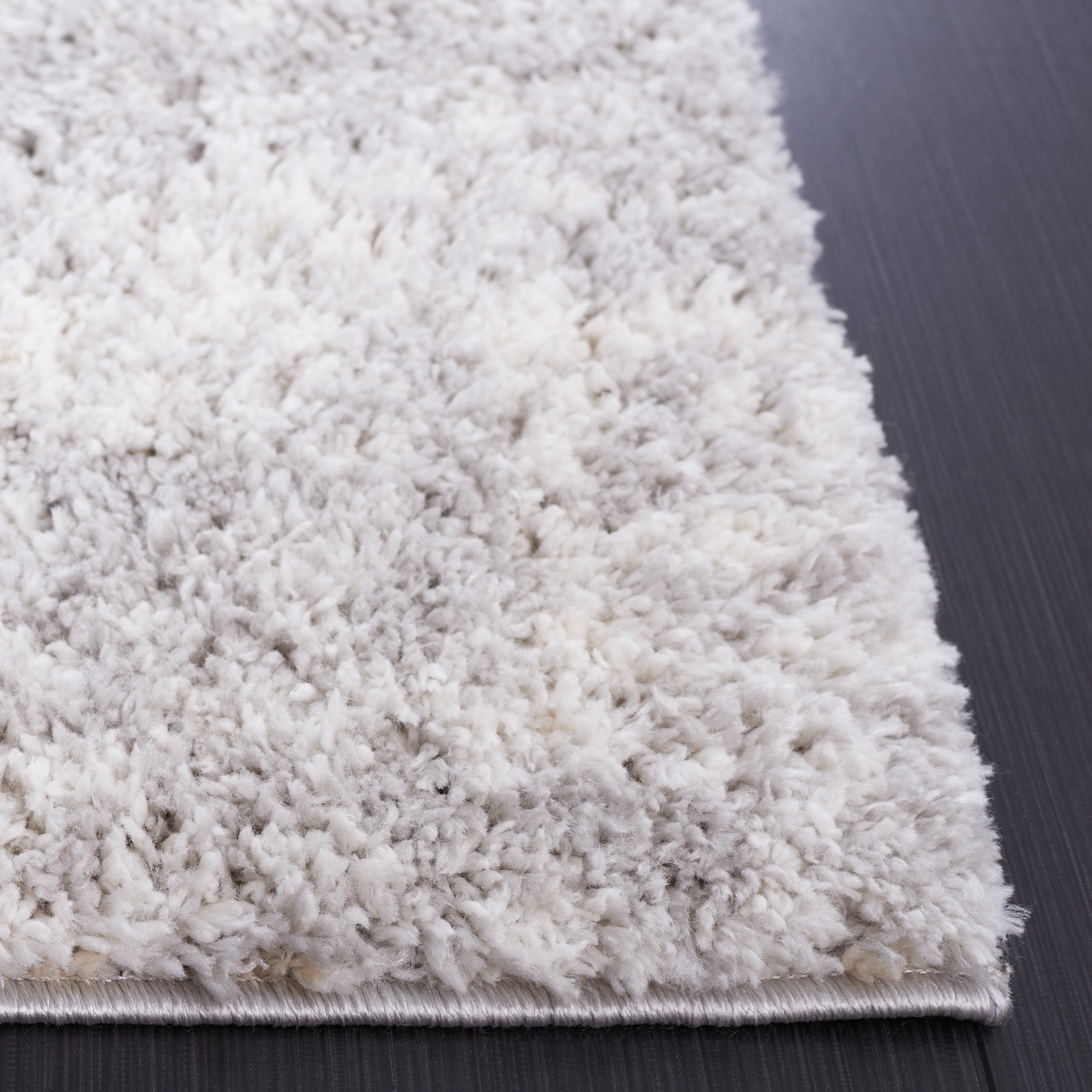 SAFAVIEH Berber Shag Torvald Abstract Area Rug, Grey/Ivory, 8' x 10'