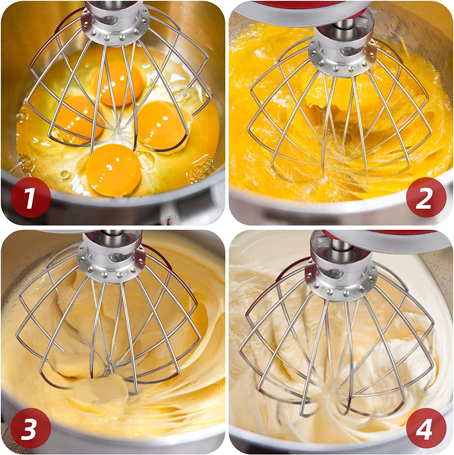 Tilt Head Stand Mixer Wire Whip Egg Cream Stirrer Cakes Mayonnaise Whisk  Kitchen Aid Whisk Electric