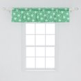 thumbnail image 2 of Ambesonne Retro Valance Pack of 2, Swirly Striped Flowers Art, 54"X12", Sea Green Dark Teal and White, 2 of 4