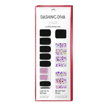 Dashing Diva Gloss Ultra Shine Gel Nail Stickers Palette, Call Me Cutie, 32 Count