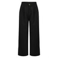thumbnail image 6 of IDALL Wide Leg Pants Woman Dress Pants Women Womens Casual Wide Leg Dress Pants High Waist Tailored Down Pants With Pockets High Waisted Pants Womens Pants Black XL, 6 of 8