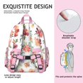 thumbnail image 5 of Vintage tropical floral backpack, lightweight and multi-compartment, featuring Peony, butterflies, and garden blooms, ideal as a birthday gift., 5 of 6