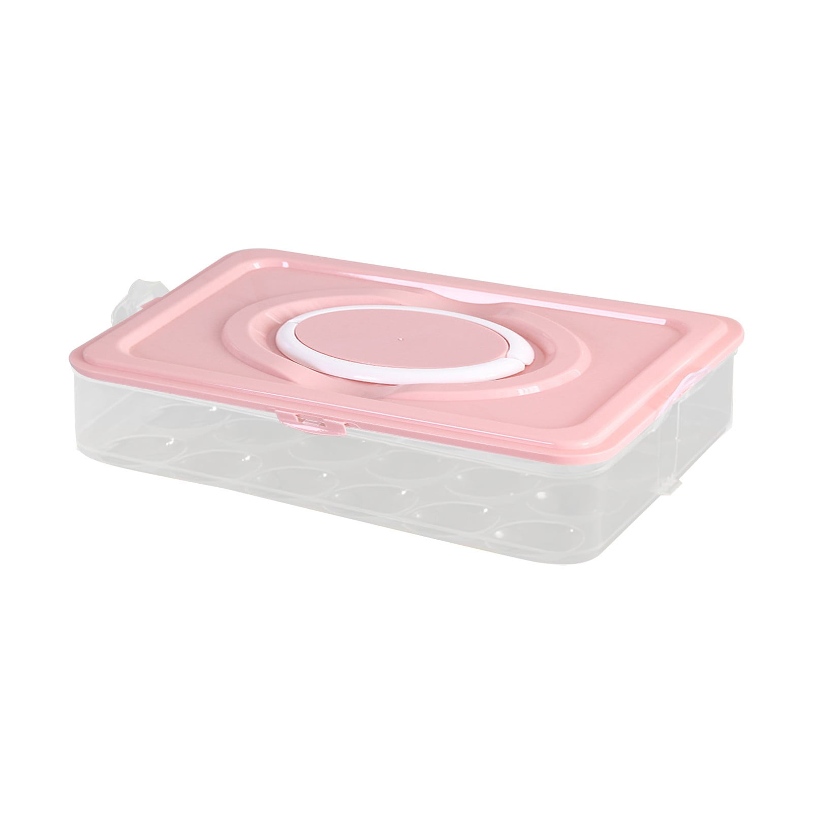 1/2/3 Layer Plastic Egg Cartons 24/48/72 Eggs Capacity Deviled Egg Trays with Handles & Lids, for Refrigerator/Kitchen/Easter Parties (Egg Fresh-Keeping) Bradem