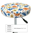 thumbnail image 2 of Uemuo Flower Pattern Round Bar Stool Seat Covers Washable Stool Cushion Slipcover Elastic Bar Chair Covers-14 inch, 2 of 7