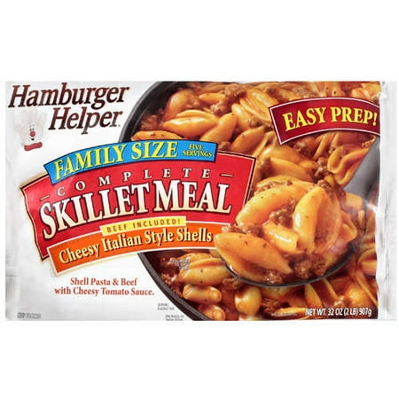 Hamburger Helper: Cheesy Italian Style Shells Complete Skillet Meal, 30 oz