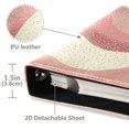 thumbnail image 3 of FORMRS 3 Ring Photo Album 4"x6" Self Adhesive Large Capacity PU Leather Cover, Soft Pink Pattern, 3 of 8