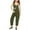 Army Green, variant on Girls Summer Print V Neck Sleeveless Romper Loose Fit Casual Jumpsuit With Pockets For And Juniors Lightweight And Comfortable Short Sleeve Rompers for Girls