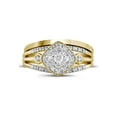 thumbnail image 2 of 10kt White Gold Womens Round Diamond Bridal Wedding Engagement Ring Band Set 1/3 Cttw, 2 of 4