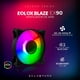 thumbnail image 3 of Ventilador Gamer Balam Rush EOLOX BLAZE EX90 120mm ARGB Diseño Circular Rainbow 1200RPM Negro 3 Pin BR-938020, 3 of 6