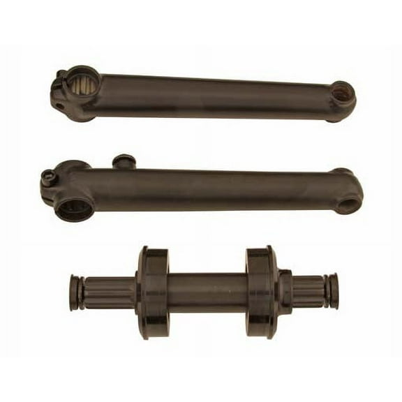 Alta Chromoly Bicycle Crank Set 175mm American Sealed Bottom Bracket 8 Splines (Black)