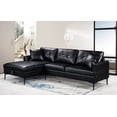 thumbnail image 1 of Upholstered Left-Hand Chaise in Black, 1 of 2