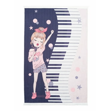 Mother Ruggers Sing-a-Roo Machine Washable Colorful Kid's Rug