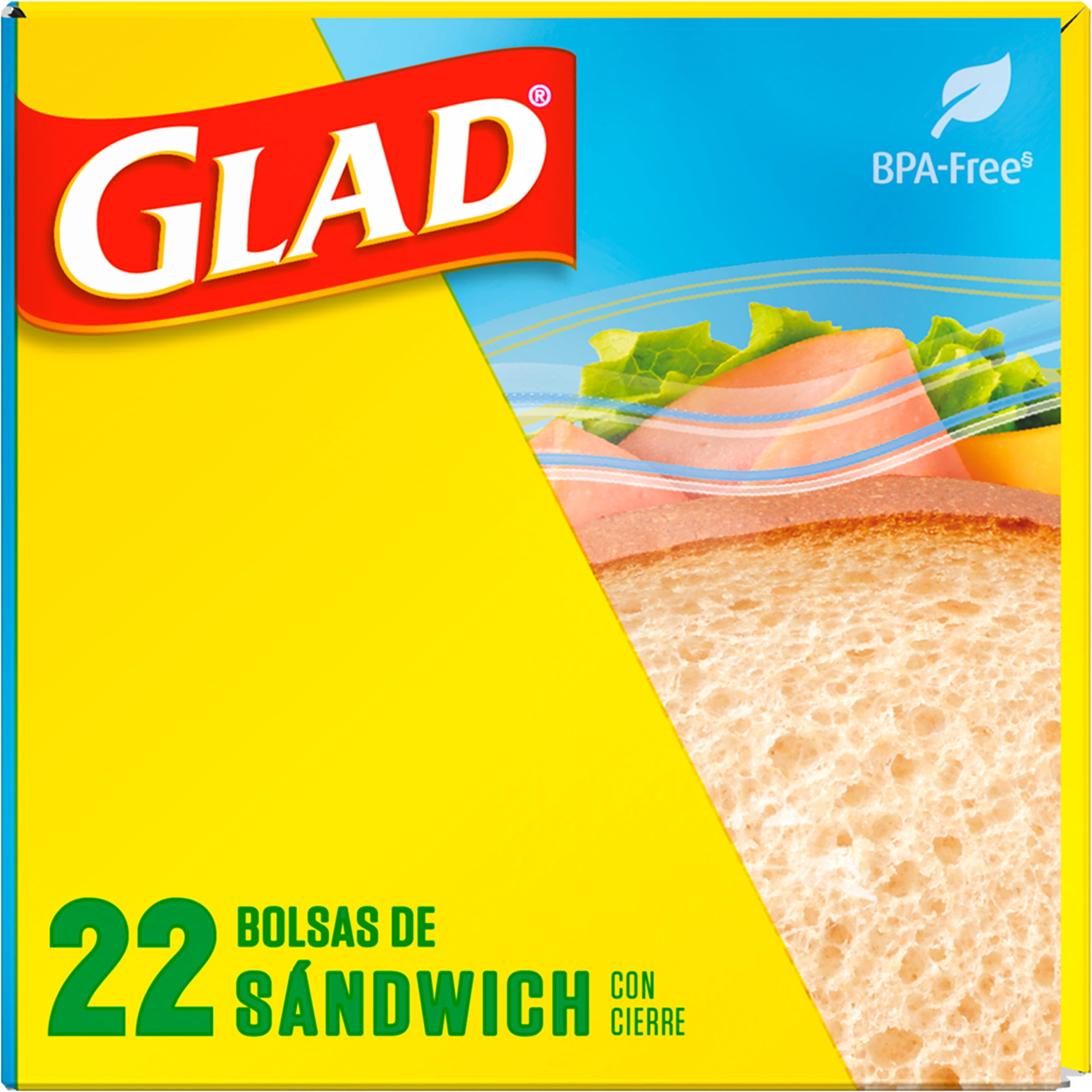 Glad® Sandwich Zipper Bags, 6.63 x 8, Clear, 600/Carton – Office Ready