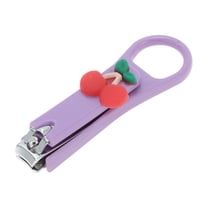 Unique Bargains 1 Pc Cartoon Cherry Nail Clipper for Women for Men Purple