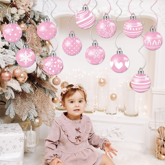 Christmas Decoration Set Of 12 Paper Ornaments Hanging Decor For Holiday Scene Party Supplies White Cardstock And PVC Material festival Ornamento festival Ornament