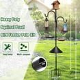 thumbnail image 2 of Umailgoo 92" Bird Feeding Station,Heavy Duty Bird Feeder Pole Bird House Stand Mount Kit with Squirrel Proof Baffle,Adjustable Buddy Poles for Outdoors Hanging, 2 of 6