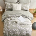 thumbnail image 3 of Davulos Queen Bed in Bag,7 Piece Khaki Bedding Comforter Set Floral Printed Complete Comforter Set for All Season with Comforter,Sheets,Pillowcases & Shams, 3 of 7