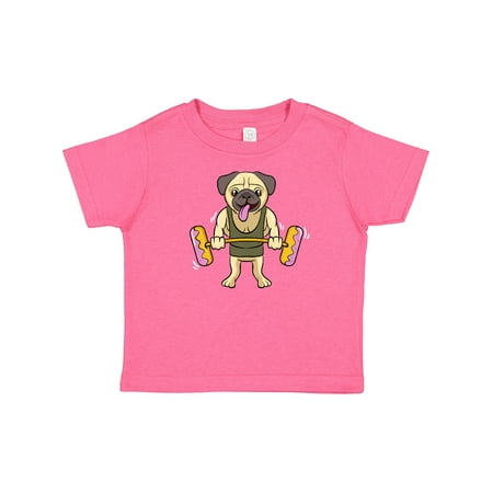 

Inktastic Pug Dog Donut Gym Workout Gift Baby Girl T-Shirt