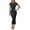 Black, variant on Wdgfv Women's Long Bodycon Dresses Leopard Print Casual Maxi Club Party Tight Dress Short Sleeve