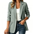 thumbnail image 5 of Hurxie Blazers for Women Casual Oversized Open Front Cardigan Long Sleeve Jackets Business Office Business Suit Blazer Gray,XL, 5 of 6