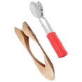thumbnail image 1 of 2Pcs Traditional Wooden/Metal Musical Spoons Light Hand Percussion Instrument for Music Teaching Aids, 1 of 5