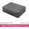 thumbnail image 2 of Argon NEO Case for Raspberry Pi 4 Aluminum Metal Shell Sliding Magnetic Lid Passive Cooling with Silicone Cooler, 2 of 5