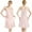 Pink, variant on LYMAYTER Women's Satin Lingerie Mini Spaghetti Strap Dress Silk Satin Nightgowns M-4XL