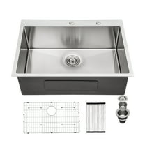 28x22x10 Inches, 16 Gauge 304 Stainless Steel Kitchen Undermount Single Bowl Sink.