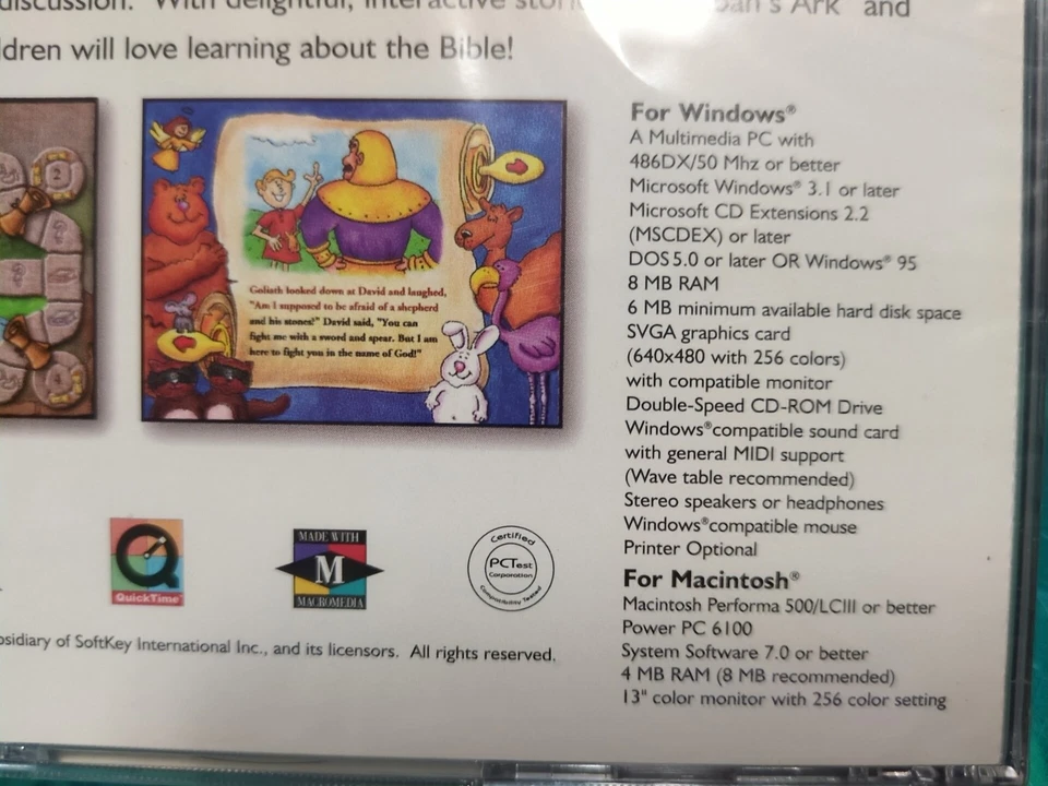 BUTTERFLY- Children’S Bible Stories Compton'S New Media Win/Mac Cd-Rom 1996
