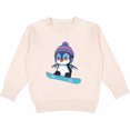 thumbnail image 2 of Inktastic Snowboard Penguin Toddler Sweatshirt, 2 of 4