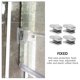 thumbnail image 5 of Guía de la puerta de ducha de 4 piezas de la puerta de ducha ajustable Puerta de ducha de ducha, 5 of 6