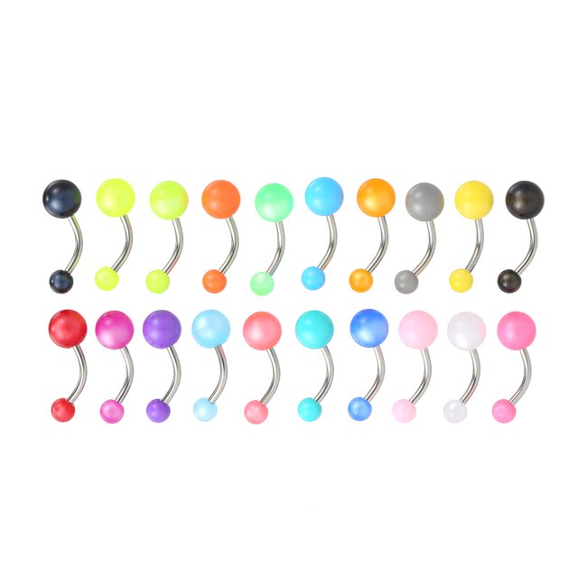 20PCS Anillos de ombligo para mujeres y niñas Barra de ombligo yeacher Anillos de ombligo