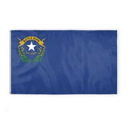 AGAS Nevada State Flag 6x10 Ft - Double Sided Reverse Print On Back 200D Nylon - Brass Grommets Stitched Edges Fade Proof Sharp Colors - Fade Proof Sharp Colors